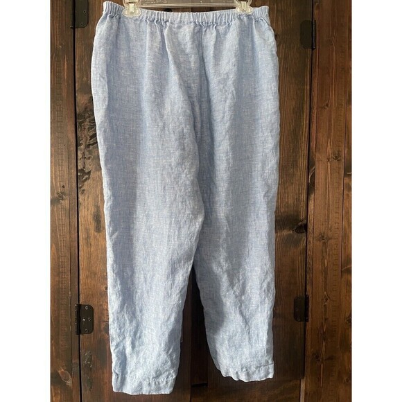 Habitat Clothes To Live In Linen Wide Leg Cropped Pants Size M - Picture 2 of 5